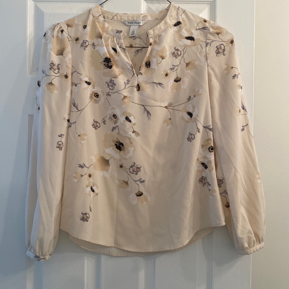 White House Black Market floral blouse